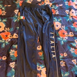 Zip bottom lounge pants from Italy.